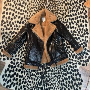 Avec les filles. Moto Sherpa jacket.